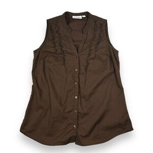 St Johns Bay Sleeveless Blouse‎ Womens Large